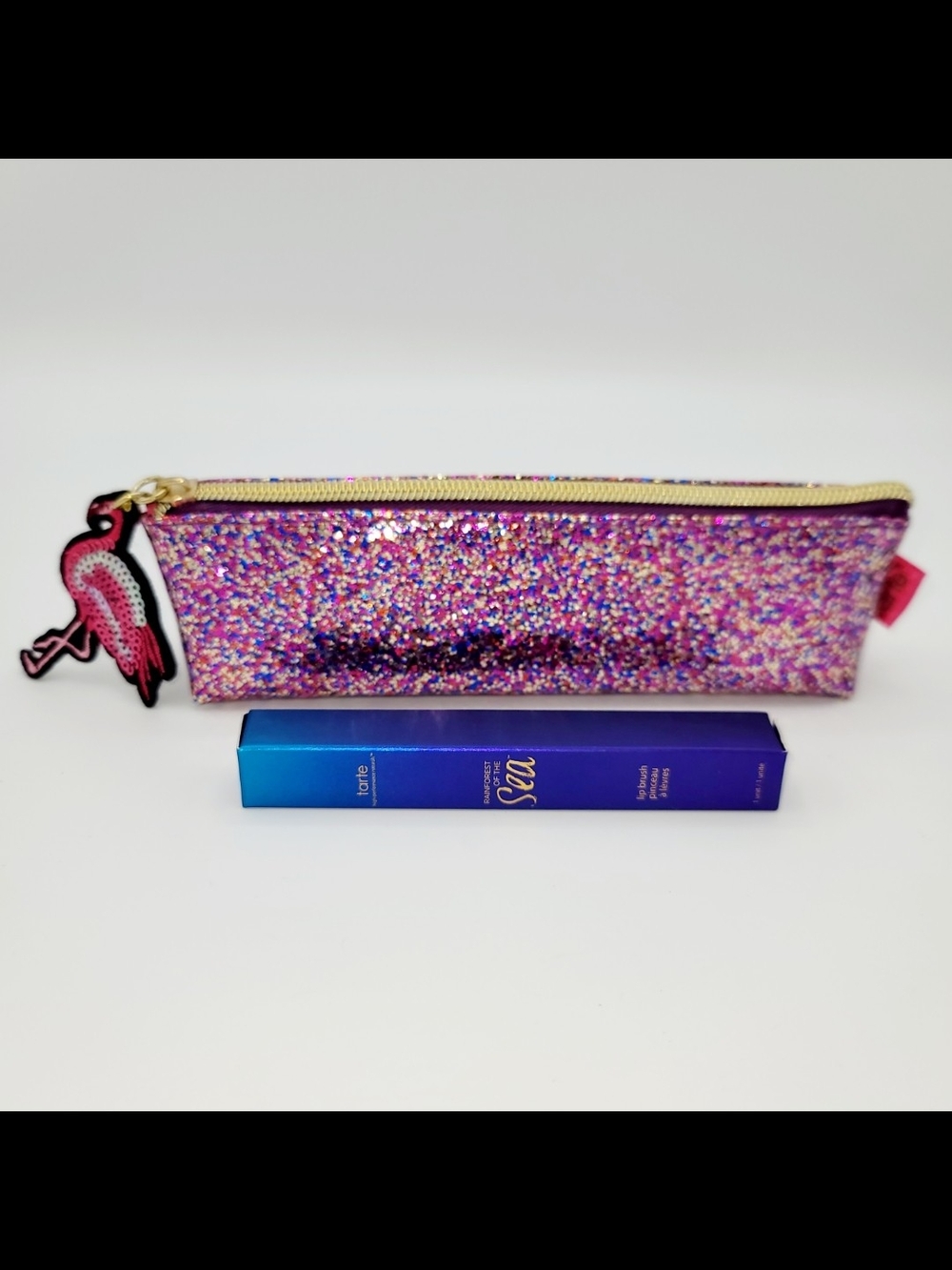 TARTE Rainforest of the Sea Lip Brush & Sequence Makeup Bag NEW NIB NWT
